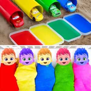 Kids' Colorful Car and Sand Tub Fun