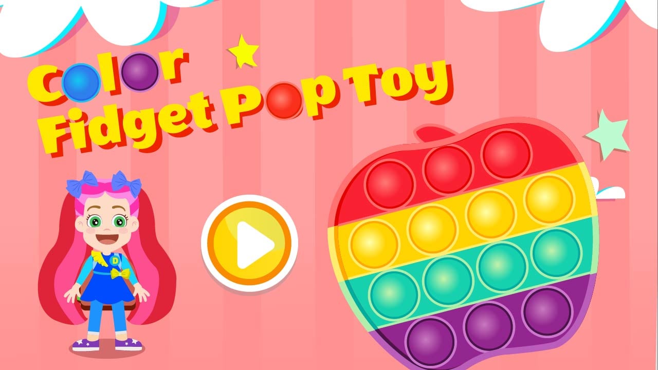 Juguete antiestrés Pop It de manzana arcoíris